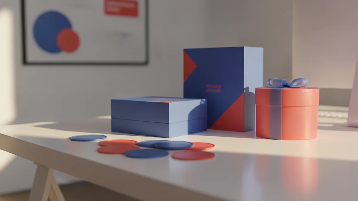 Ecommerce product upgrade and loyalty reward setup on a retail desk