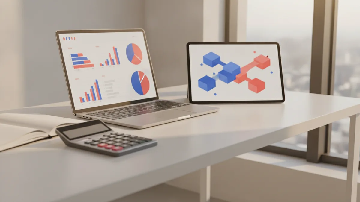 A workspace representing data insights and operational efficiency for online stores