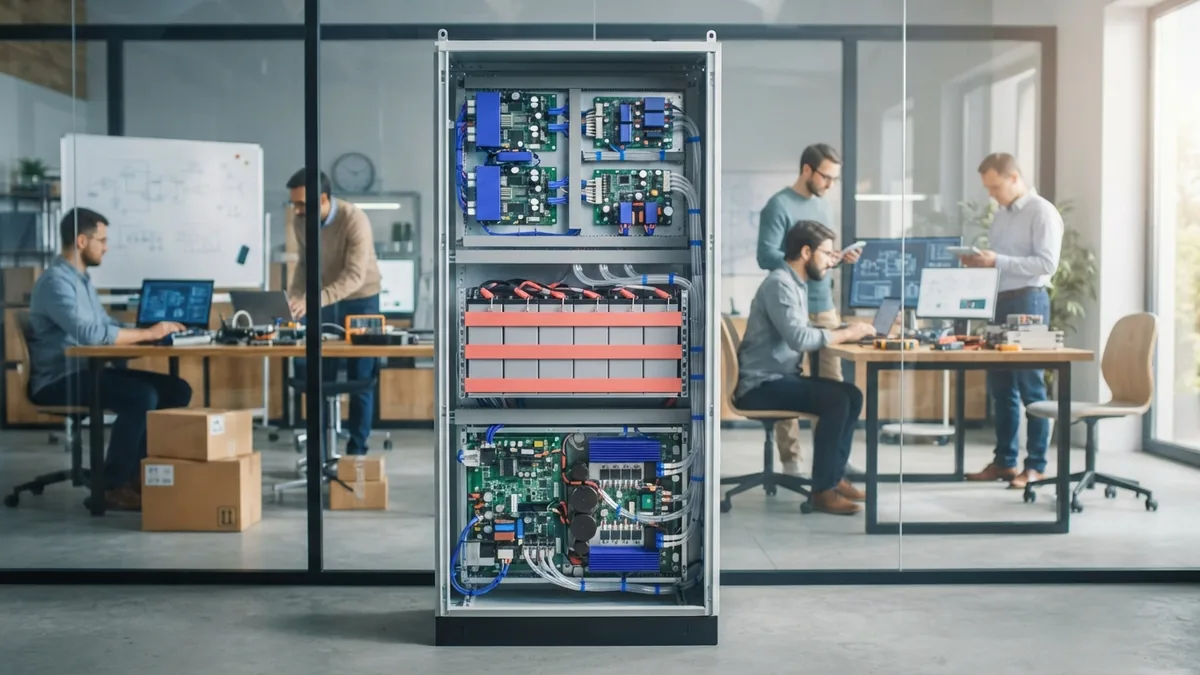 Power flow through rectifier inverter and battery sections in an UPS room