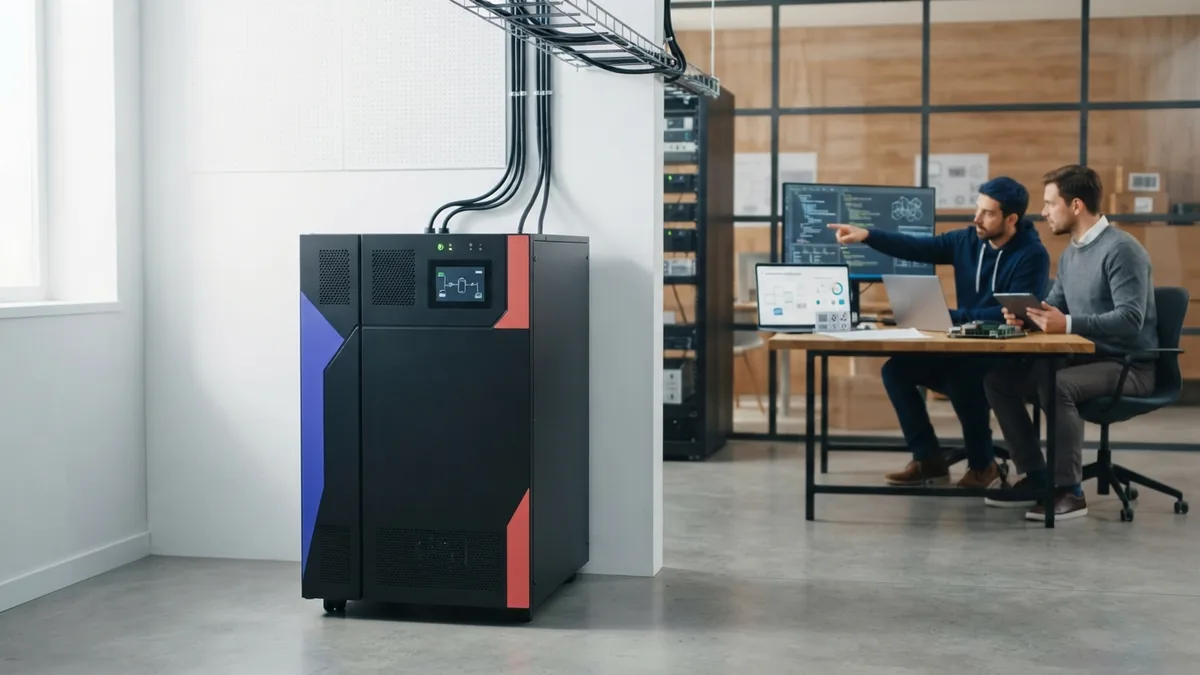 UPS system providing stable power beside critical computing equipment