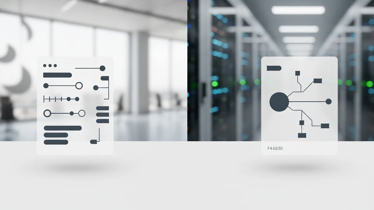 Conceptual split between user-facing UI and server-side work