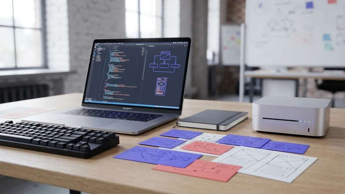 Developer workspace with theme files, plugin planning, and version control notes