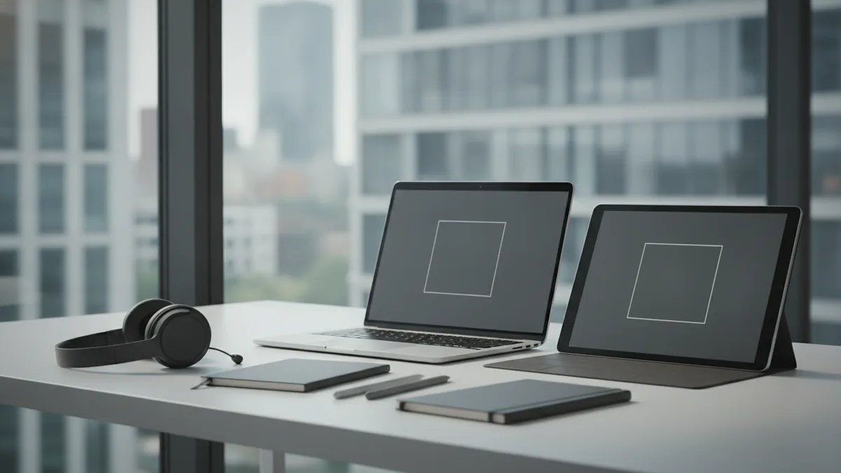 Bootcamp pace and practice Laptop workspace that suggests intensive practice for design skills