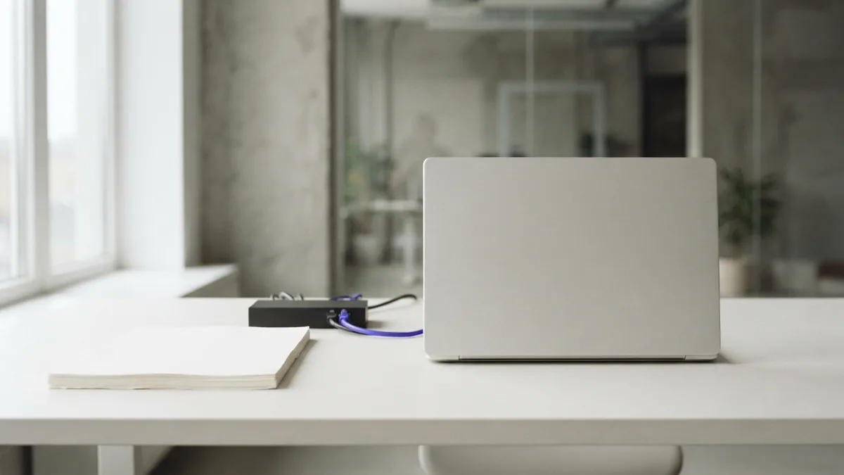 A clean desk with basic tech tools that suggest testing a new business idea