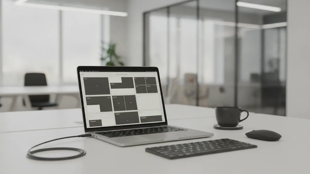 Templates and reusable sections Sectioned landing page layout concept representing templates and blocks