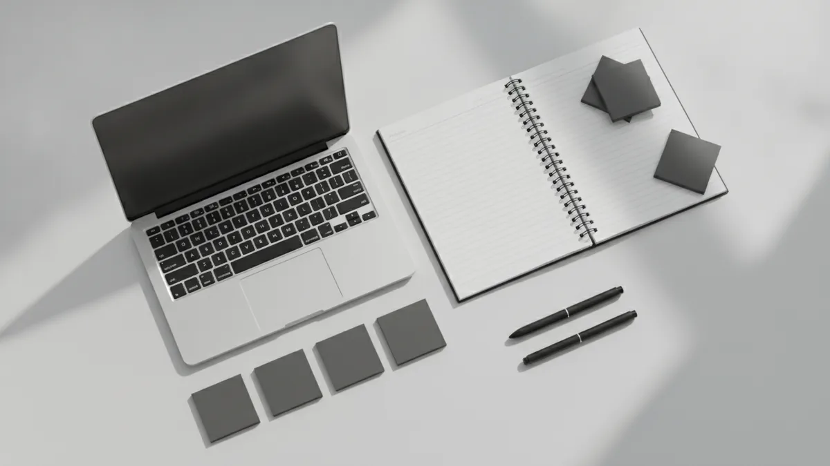 Plan the API scope first A developer planning a build with notes and a laptop for an API process.