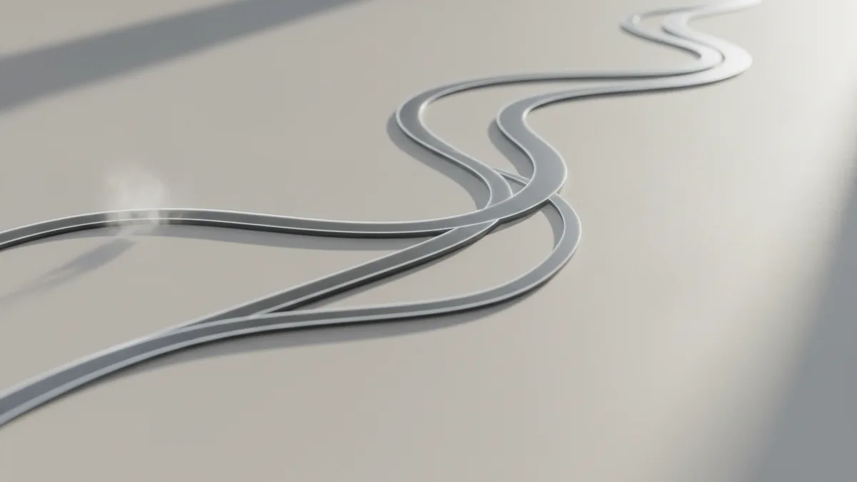 Abstract flow paths suggesting a customer journey through SaaS value