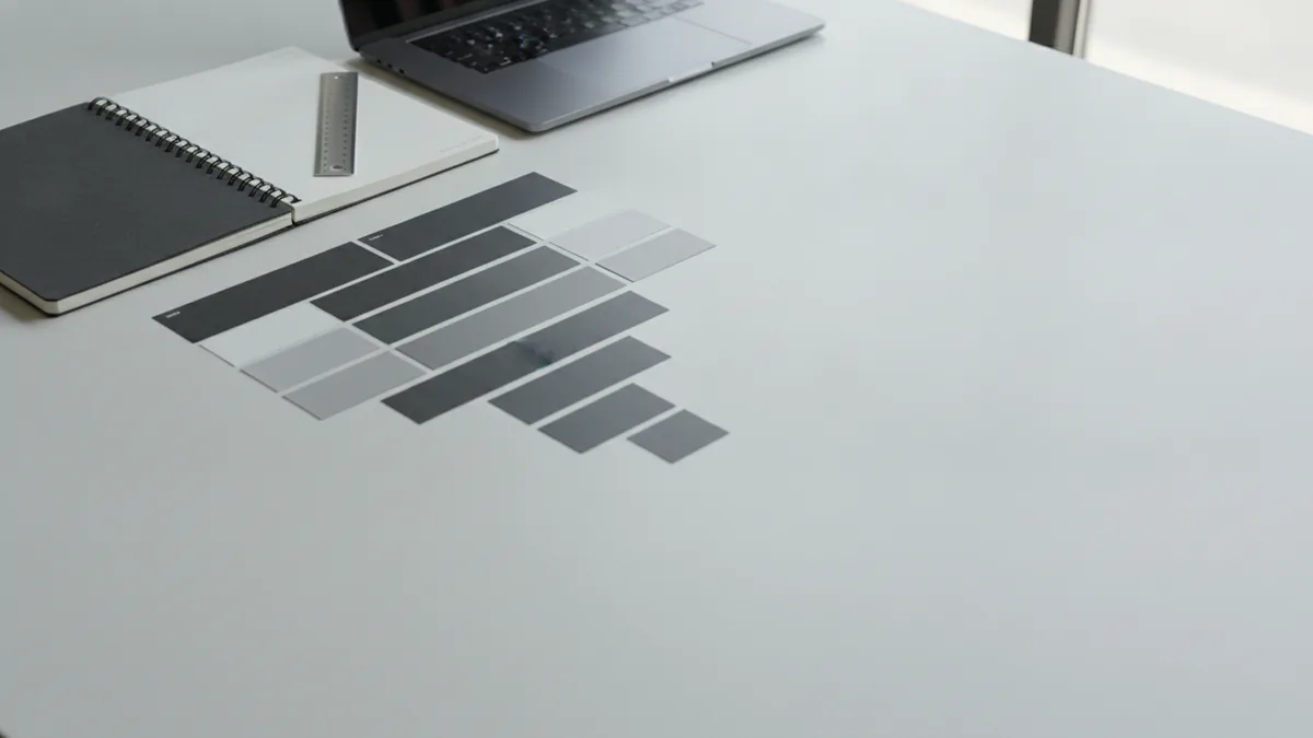What design is really about Swatches and layout tools arranged to show visual hierarchy