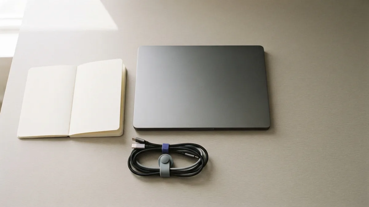 Tools that make basic site building easier Laptop and blank notebook on a neat desk, reflecting changing paths into web development