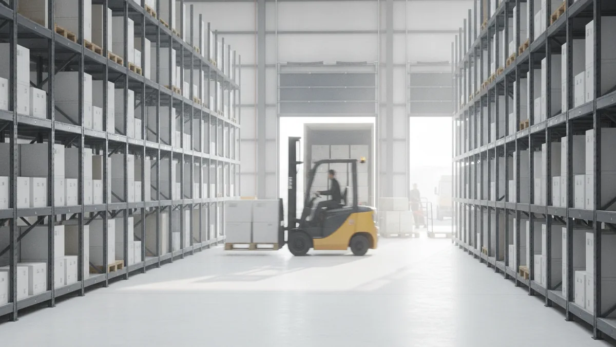 Inventory turning fast Warehouse loading scene representing fast inventory turnover