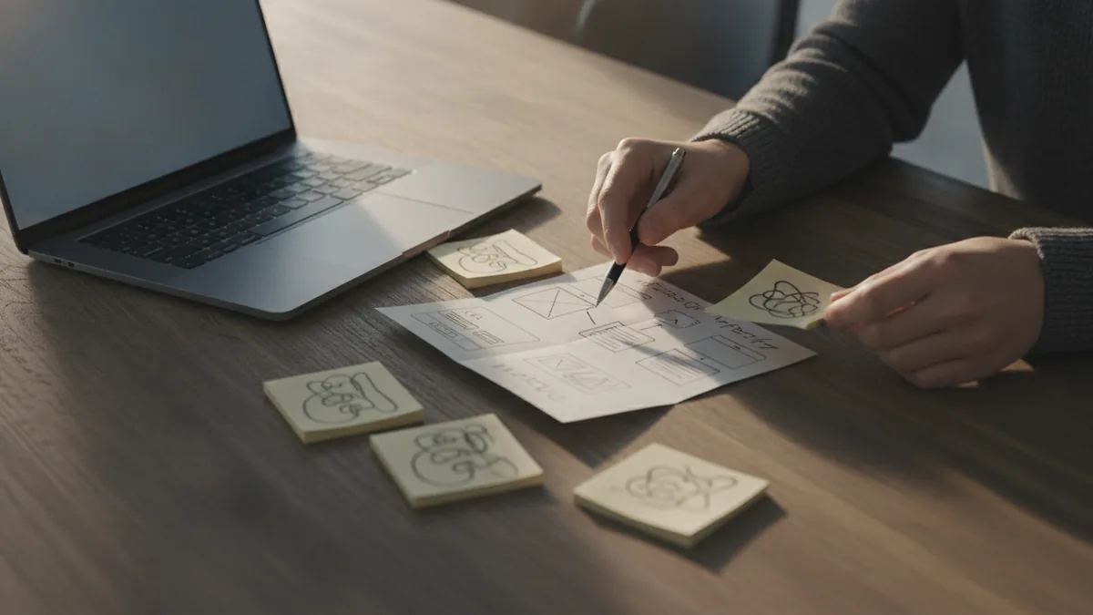 Prototype review scene showing user experience flow testing