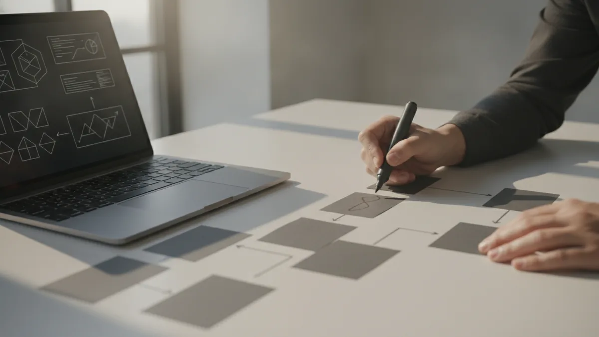Learning plan workflow with steps for becoming a UI/UX designer
