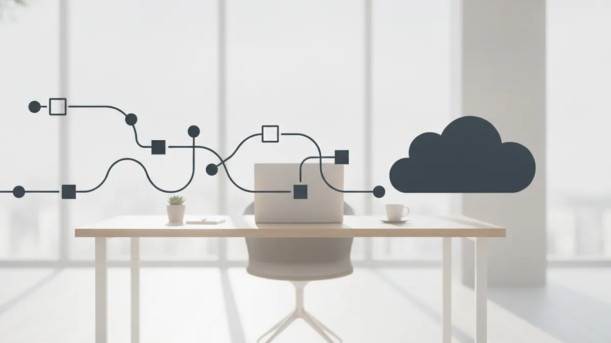 Subscription model basics Cloud subscription concept with connected nodes for recurring value