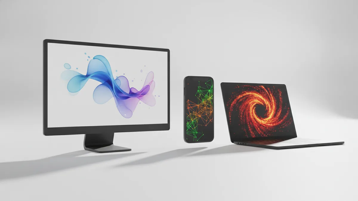 Abstract platform scene representing multiple graphics APIs