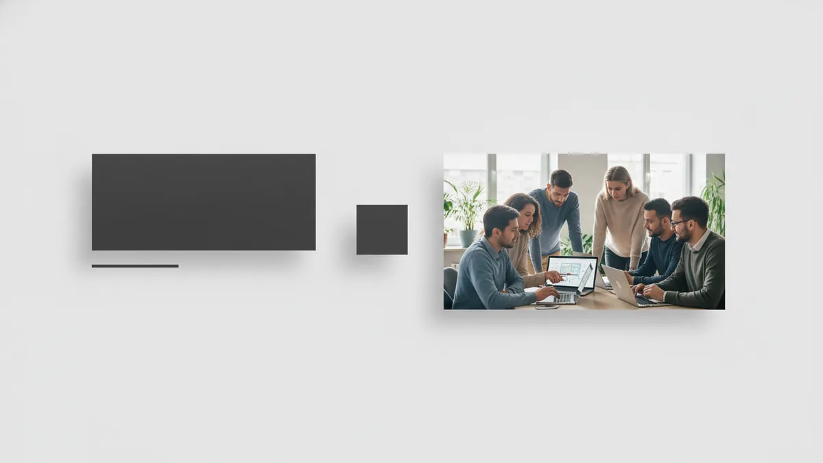 Hero components layout Structured hero layout with headline, subheading, CTA area, and supporting visual.