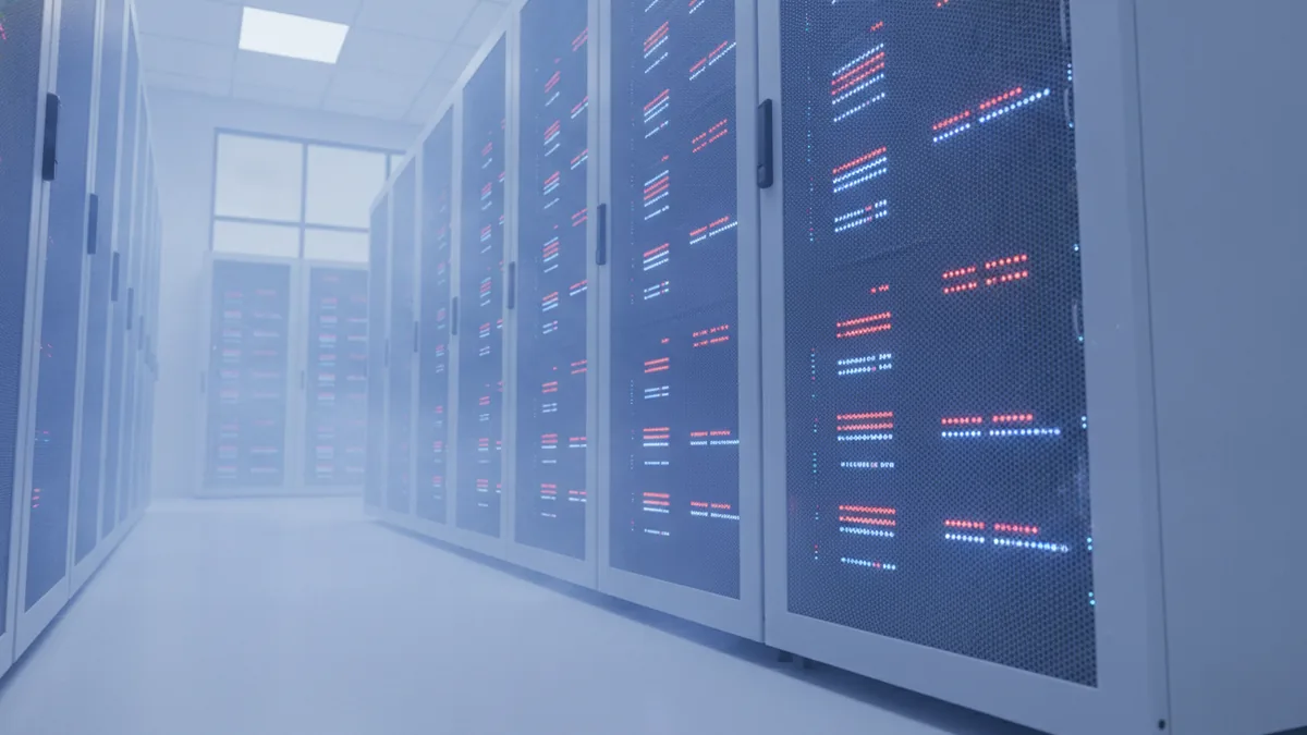 Cloud infrastructure concept showing how a tax API processes requests and returns results.