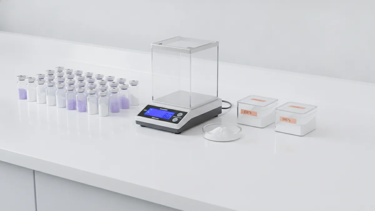 Pharmaceutical API quality testing Laboratory quality checks for pharmaceutical powder purity and strength