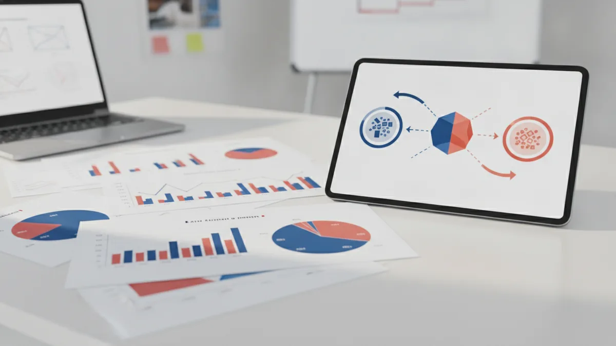 Value beyond last click Charts and tablet illustrating attribution credit beyond last click