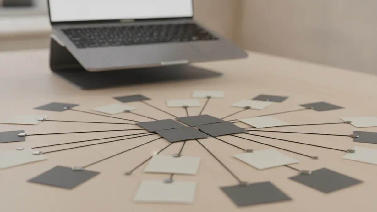 Reliability across services Connected service diagram on a desk to show why API testing matters