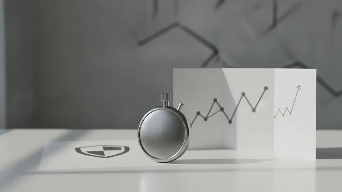 Types of API testing Stopwatch and charts representing performance, security, and load testing