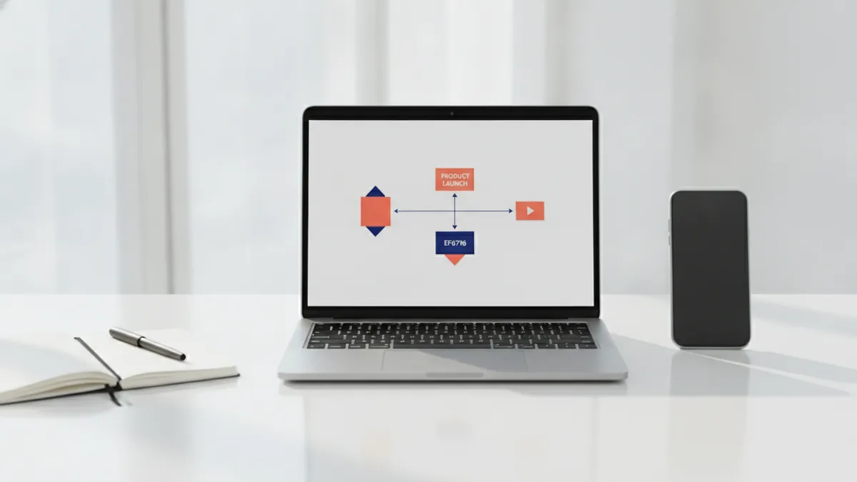Laptop and notes representing step-by-step setup for connected ecommerce