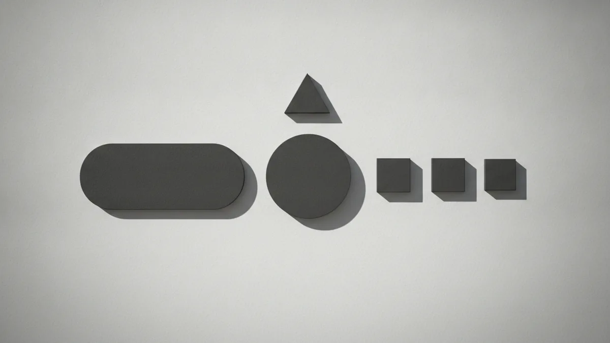 Directional and focus shapes illustrating shape meaning in a layout.