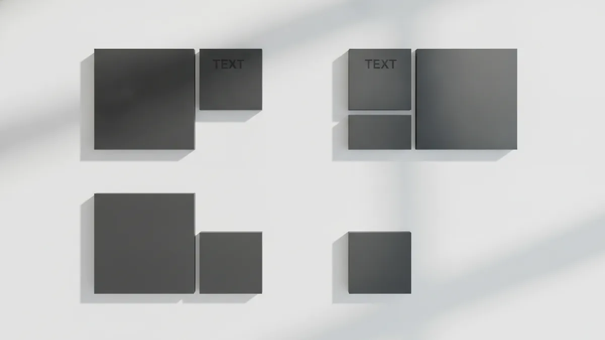 Empty space that guides attention Layout blocks separated by empty space to improve readability and clarity
